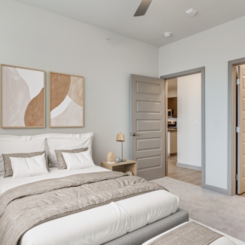 Relax and recharge in beautiful and spacious bedrooms Large bedroom with carpeted floors